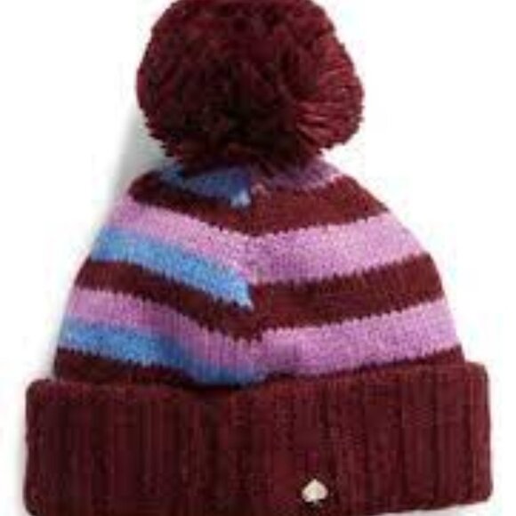 Kate Spade New York Heritage Stripe Beanie Hat - Picture 3 of 10